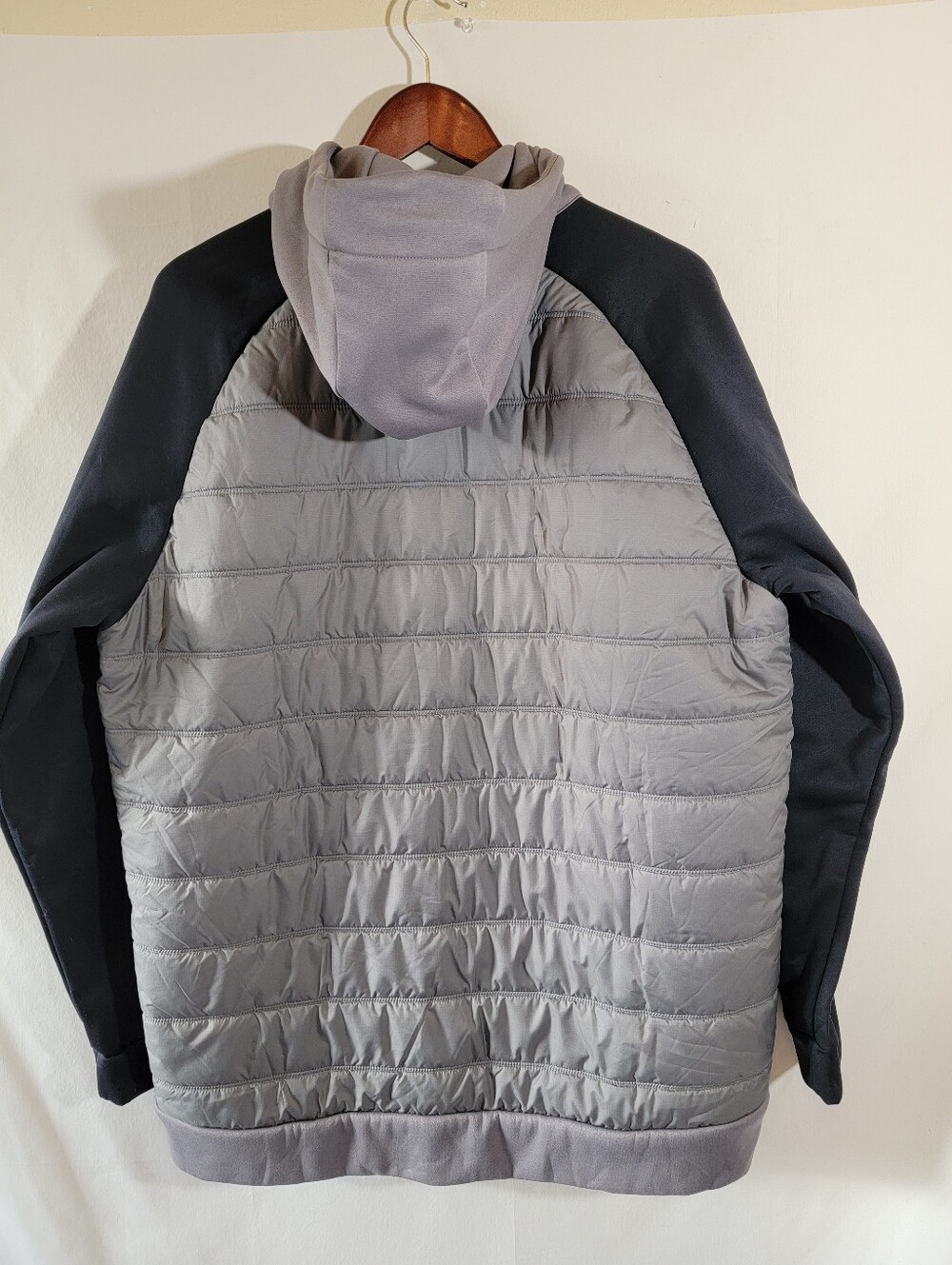 NIKE OSU Gray Therma Puffer Jacket Sz XL Full-Zip Drawstring Hooded Outdoor - Picture 8 of 12